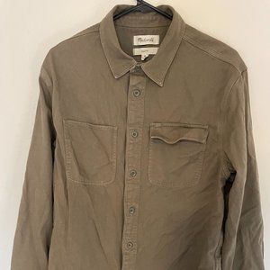 Madewell - Garment Dyed Easy Fit Work Shirt (Light spruce)